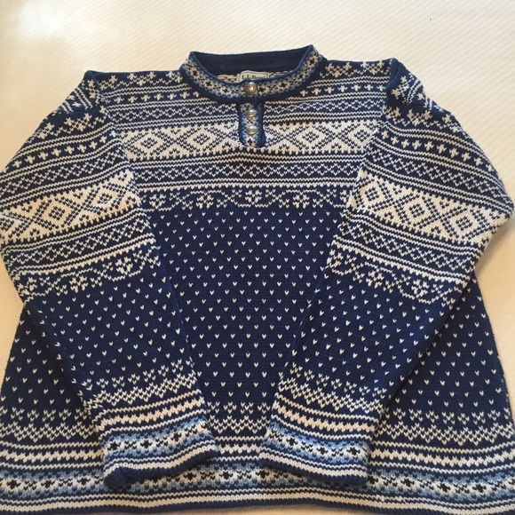 LLBean Knit Cotton Sweater size L - Picture 3 of 5